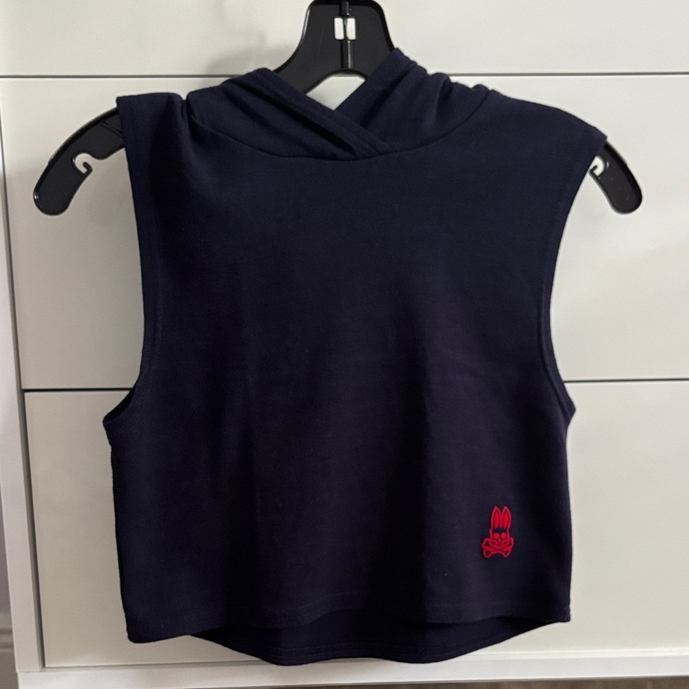 Psycho Bunny Dark Blue Sleeveless Hoodie